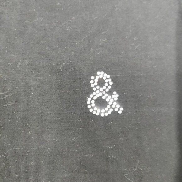 D&G Women's Long Sleeve Polo Shirt in Black Beaded LOGO 100% Cotton Y2K - Picture 2 of 12